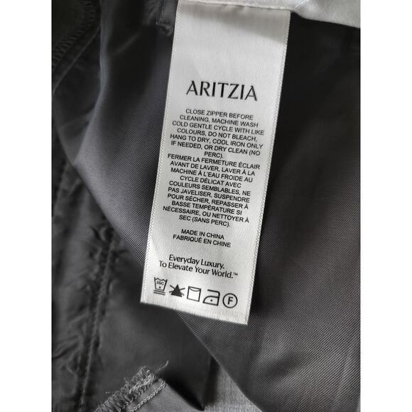 Aritzia Women's Heather Chrome The Effortless High-Waisted Wide Leg Pants Size 8 - Picture 12 of 13